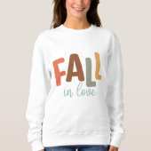 秋をテーマおもしろいにした恋のロマンチック秋 スウェットシャツ (正面)