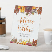 秋をテーマにしたアドバイスとウィッシュズペデスタルサイン 台座サイン (インサイチュ)