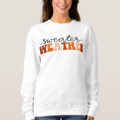 秋をテーマにしたセーター天気秋 スウェットシャツ (正面)