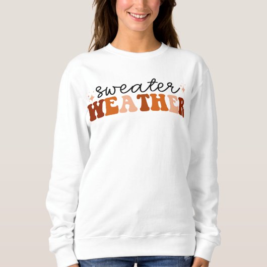 秋をテーマにしたセーター天気秋 スウェットシャツ (正面)