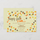 秋をテーマにしたパーティの招待状 招待状 (正面/裏面)