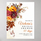 秋をテーマにしたブライダルシャワーポスター ポスター (正面)