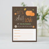 秋をテーマにしたベビーウィッシュカード|恋の秋 案内状 (スタンド正面)