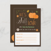 秋をテーマにしたベビーウィッシュカード|恋の秋 案内状 (正面/裏面)