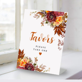 秋をテーマにしたペデスタル・サイン 台座サイン