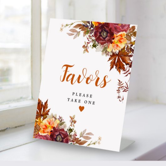 秋をテーマにしたペデスタル・サイン 台座サイン