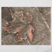 秋をテーマにしたメープルリーフヴィンテージセピア秋 (正面)