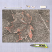 秋をテーマにしたメープルリーフヴィンテージセピア秋 薄葉紙 (クラフト)