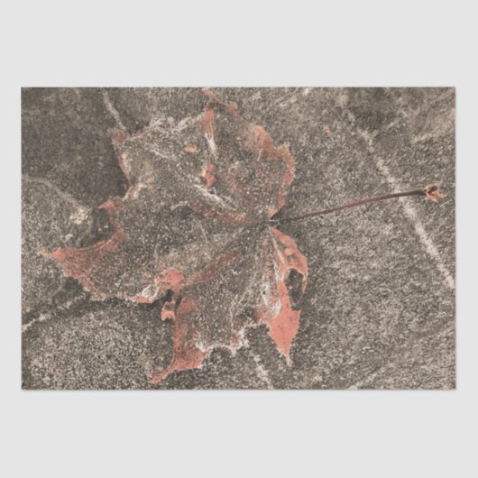 秋をテーマにしたメープルリーフヴィンテージセピア秋 薄葉紙 (正面)