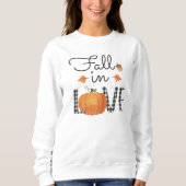 秋をテーマにしたラブカボチャの秋 スウェットシャツ (正面)