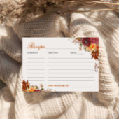 秋をテーマにしたレシピカード エンクロージャーカード