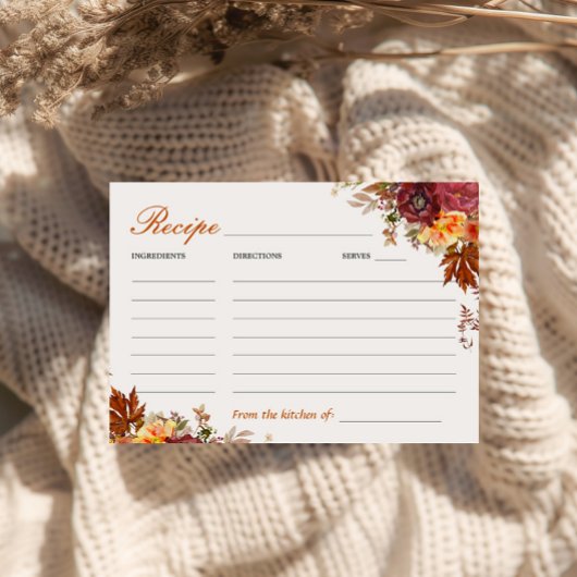 秋をテーマにしたレシピカード エンクロージャーカード