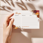 秋をテーマにしたレシピカード エンクロージャーカード