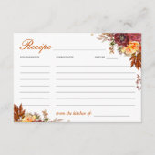 秋をテーマにしたレシピカード エンクロージャーカード (正面)
