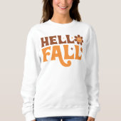 秋をテーマにしたレトログルービーハロー秋 スウェットシャツ (正面)