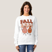 秋をテーマにしたレトログルービー秋ベカボチャ スウェットシャツ (正面フル)