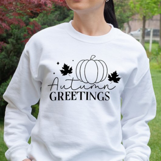秋をテーマにしたレトロ秋グリーティングカボチャ スウェットシャツ
