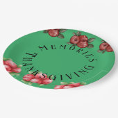 秋をテーマにした感謝祭 ペーパープレート (アングル)