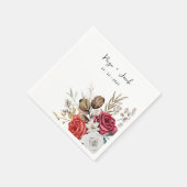 秋をテーマにした披露宴結婚秋 スタンダードカクテルナプキン (角)