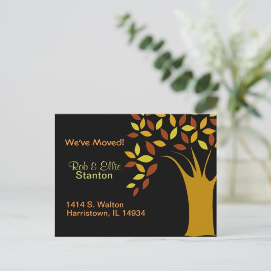 秋をテーマにした新しいホームアナウンス 案内ポストカード (スタンド正面)