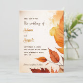 秋をテーマにした結婚式招待状 招待状 (スタンド正面)