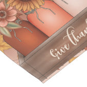 秋をテーマにした茶色の金ゴールド離れひまわ ロングテーブルランナー (コーナー)