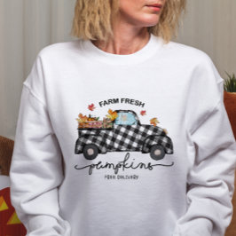 秋をテーマにした農場の新鮮なカボチャ無料デリバリー スウェットシャツ