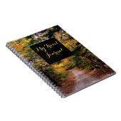 秋をテーマにした風光明媚な旅行ジャーナルノートブック ノートブック (右側)