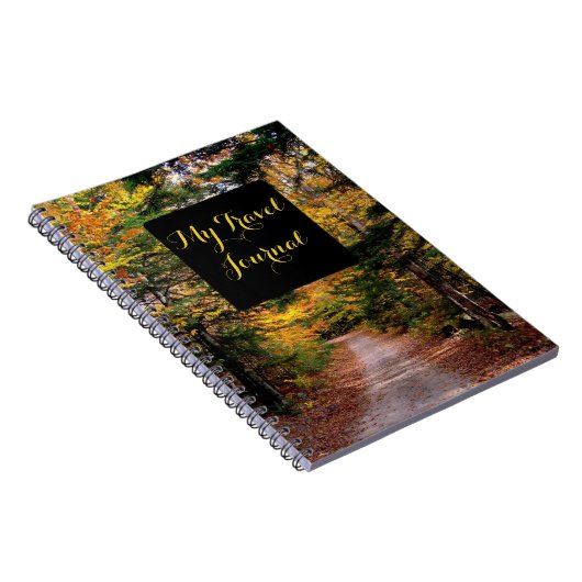 秋をテーマにした風光明媚な旅行ジャーナルノートブック ノートブック (右側)