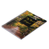 秋をテーマにした風光明媚な旅行ジャーナルノートブック ノートブック (左側)