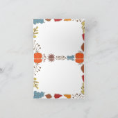 秋をテーマに葉した果実パンプキンサンクスギビング カード (内部)