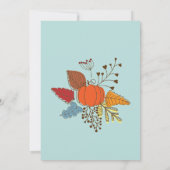 秋をテーマに葉した果実パンプキンサンクスギビング 招待状 (裏面)