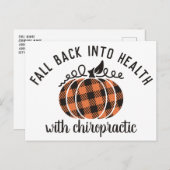 秋を再び健康、カイロプラクティック、カイロプラクティック ポストカード (正面/裏面)