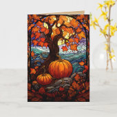 秋を想いながらあなたへ カード (黄色い花)