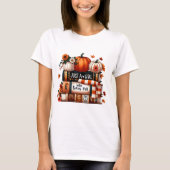 秋を愛する女の子Tシャツ | かわいいパンプキン Tシャツ (正面)