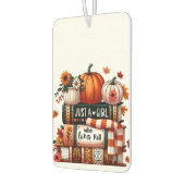 秋を愛する本のような女の子 カーエアーフレッシュナー (左)