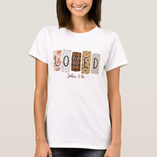 秋を愛する言葉 Tシャツ (正面)