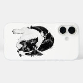 秋を警戒する子犬 Case-Mate iPhoneケース (裏面 (横))