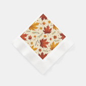 秋を迎える紙の感じナプキン。 縁ありカクテルナプキン (角)