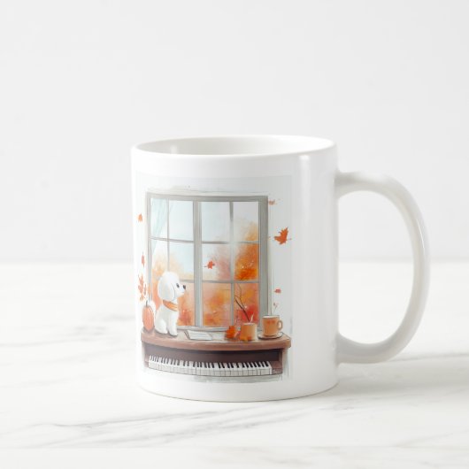 「秋を迎え感じる」マグ コーヒーマグカップ (右)