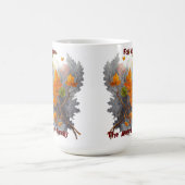 秋を迎え感動的るマグカップの葉 コーヒーマグカップ (中央)