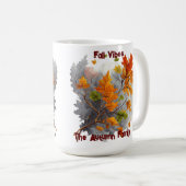 秋を迎え感動的るマグカップの葉 コーヒーマグカップ (正面右)