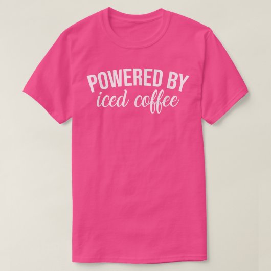秋アイスコーヒーを動力とするアイスコーヒー愛好家ティー Tシャツ (デザイン正面)