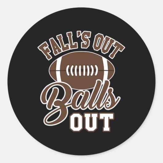 秋アウトおもしろい秋フートルシーズンジョーク ラウンドシール (正面)