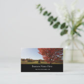 秋アカエデの木の風景 名刺 (スタンド正面)
