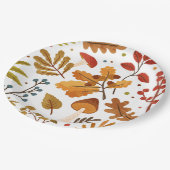 秋アコーン及びキノコ紙プレート ペーパープレート (アングル)