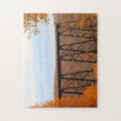 秋アットキンズアブリッジファミリーおもしろい時間パズル ジグソーパズル (縦)