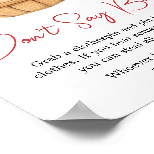 秋アップルのバスケット赤ちゃんシャワーベビーしない ポスター (角)