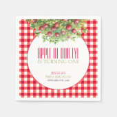 秋アップルオブザウアイファースト誕生日 スタンダードカクテルナプキン (正面)