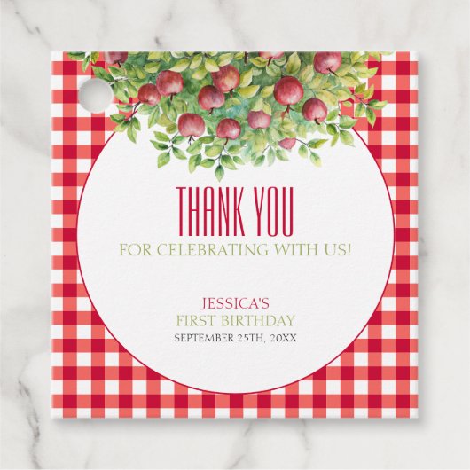 秋アップルオブザウアイファースト誕生日 フェイバータグ (正面)